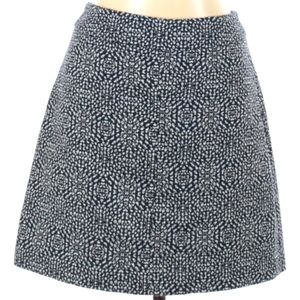 H&M Skirt in a Navy & White abstract weave.
